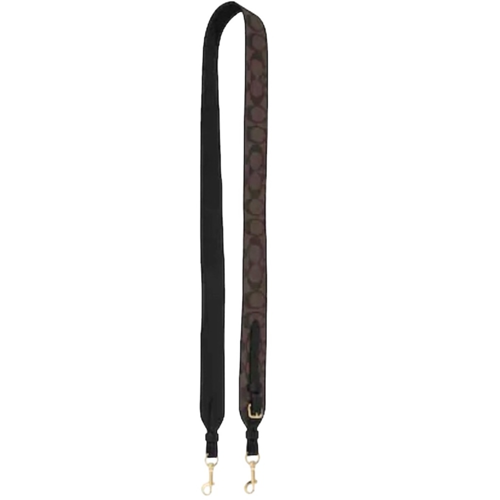 Coach black/brown canvas, signature logo, Crossbody bag/purse/pocketbook strap.